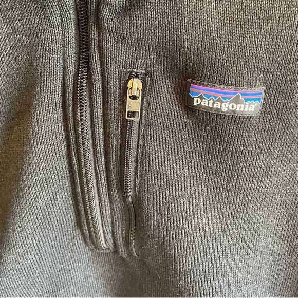 Patagonia Sweater Better Women’s Size Large 1/4Zipper High Neck Black - Picture 2 of 5